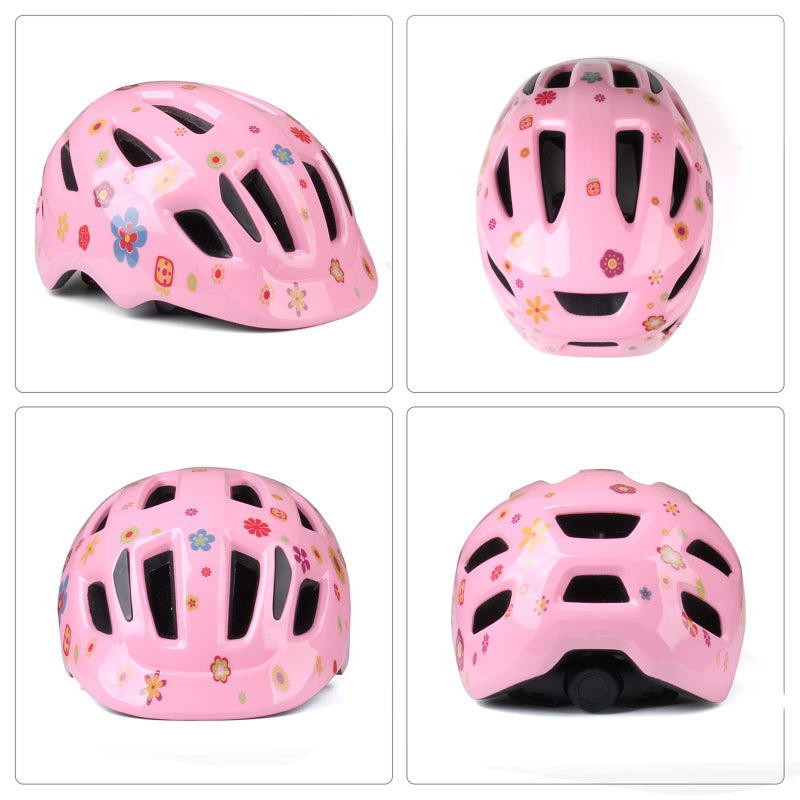 GLAF Baby Bike Helmet Toddler Helmets for 1 Year Old and up Infant Girls Boys Multi Sport Adjustable for Scooter Bicycle Kids Youth Child Skateboard Safety Cycling (XS, Flower) - Image 4